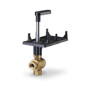 Ball Valve, 3 Way, 1-1/4 in. NPT, 25 Cv