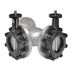Butterfly Valve, 3 Way, 8 in. Flanged