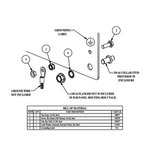 Grounding Kit, 3/8-16