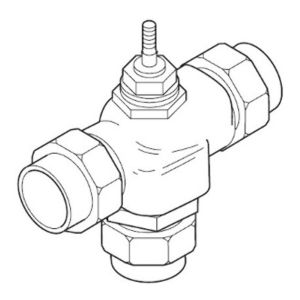 Globe Valve, 3 Way, 1/2 in., 2.2 Cv