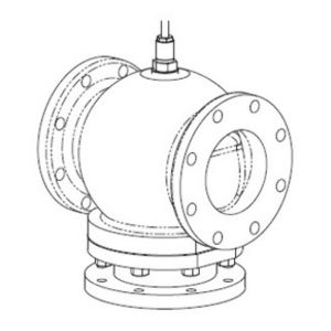 Globe Valve, 3 Way, 2-1/2 in., 80 Cv