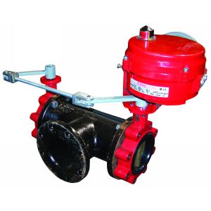 Butterfly Valve, 3 Way, 6 in.